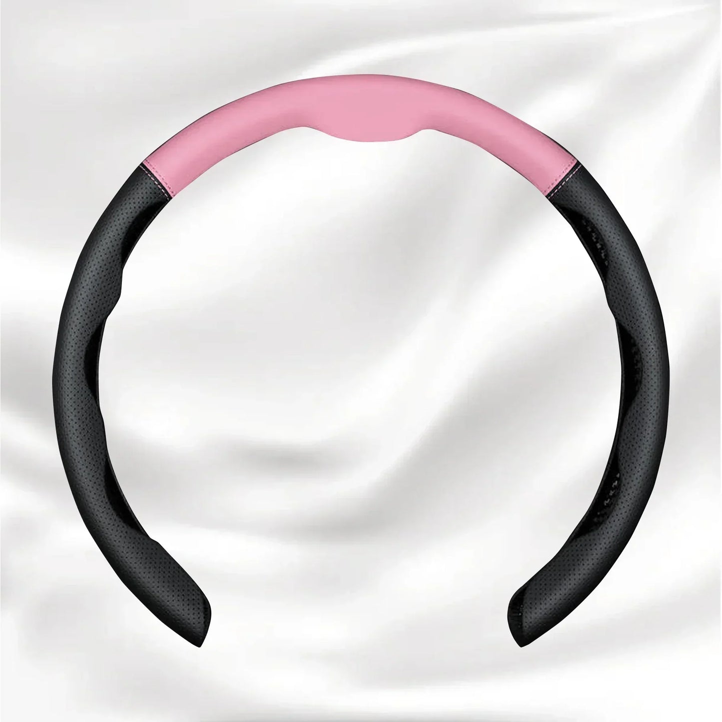 Nexi Customized Car Logo Breathable Ultra-thin 5D Leather & Carbon Car Steering Wheel Cover Universal Fit