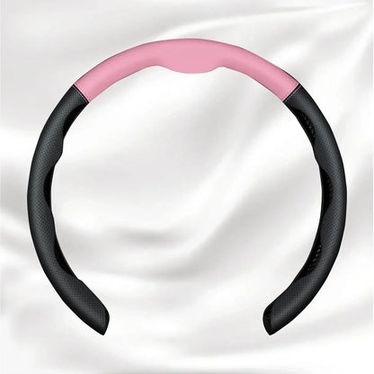 Nexi Customized Car Logo Breathable Ultra-thin 5D Leather & Carbon Car Steering Wheel Cover Universal Fit