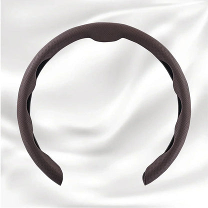 Nexi Customized Car Logo Breathable Ultra-thin 5D Leather & Carbon Car Steering Wheel Cover Universal Fit